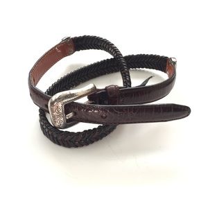 Vintage Brighton Leather Braided Belt Size M 30